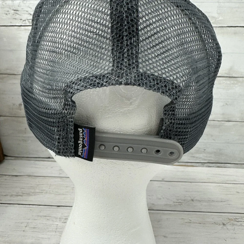 Patagonia Hat Snapback Trucker Cap Mens Fletcher Chouinard FC Outdoor Gray
